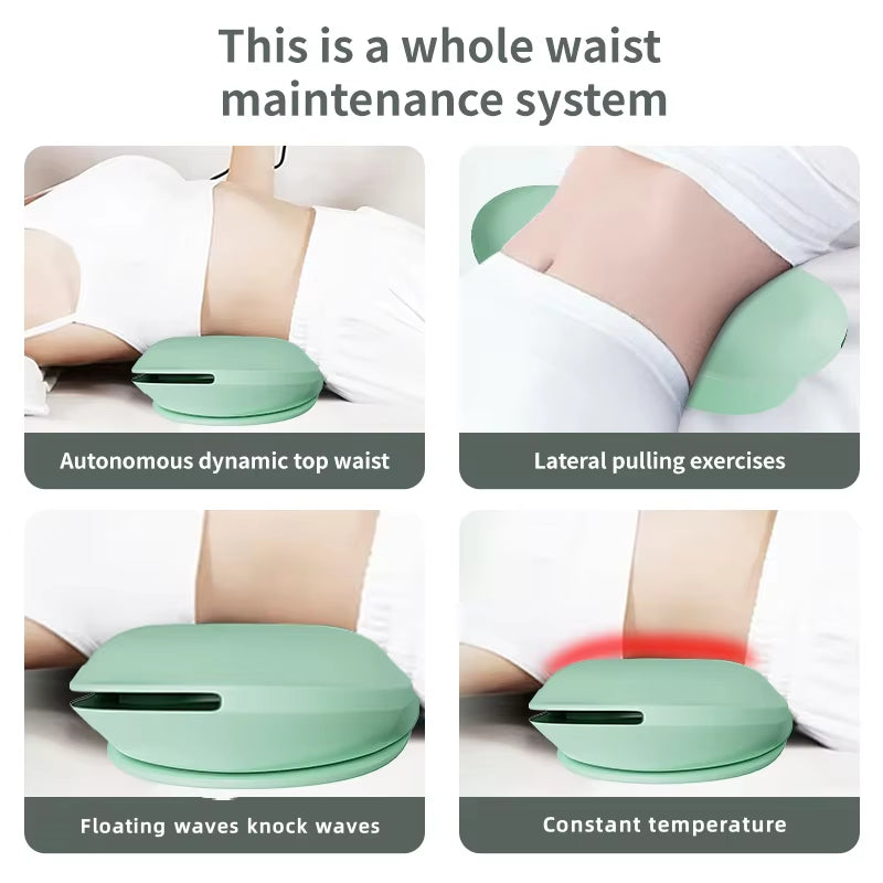 New Upgrade Air-Lip Stretch Low Frequency Thermal Vibration Waist Massage Heeling Spot Left and Right Swing + up and down Tracti