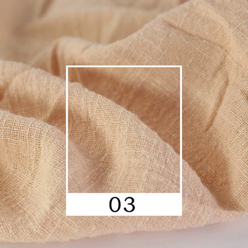 Soft Linen Cotton Fabric Organic Material Pure Natural Flax for Sewing DIY Handmade Clothes Patchwork Fabric
