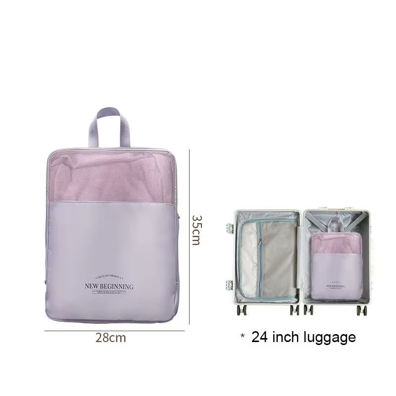 Travel Compression Packing Cube Travel Bag Luggage Organizer Travel Essentials Carry on Luggage Compression Storage Organizer