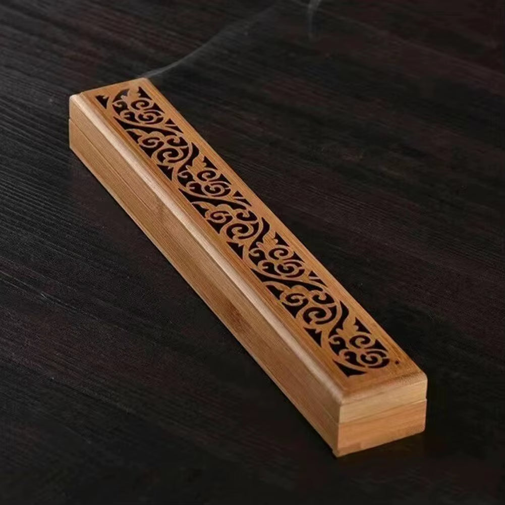 Natural Bamboo Board Incense Holder Anti-Ash Flying Incense Stick Holder Japanese Style Bamboo Incense Ash Catcher