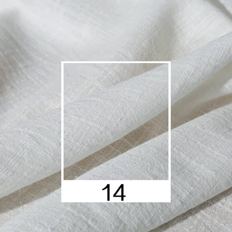 Soft Linen Cotton Fabric Organic Material Pure Natural Flax for Sewing DIY Handmade Clothes Patchwork Fabric