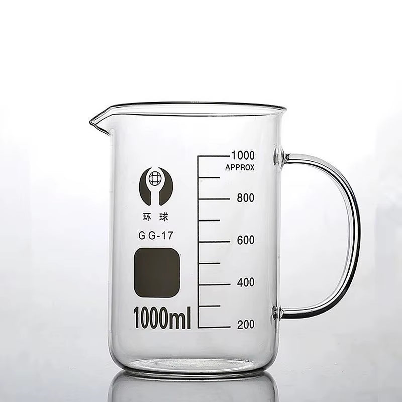 1Pcs 50Ml100Ml 250Ml500Ml1000Mllab High Borosilicate Glass Beaker with Handle Scale Measuring Cup Laboratory Equipment