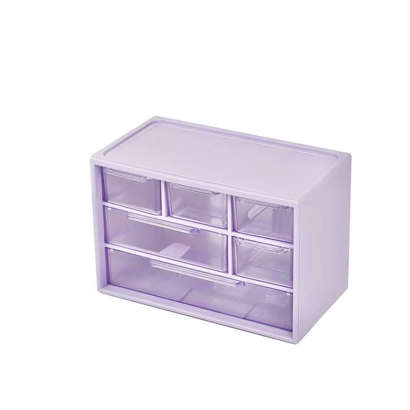 Dustproof Clear Plastic Desktop Mini Storage Box with Drawer – Transparent Organizer for Hair Clips, Jewelry, Keys Small Tools