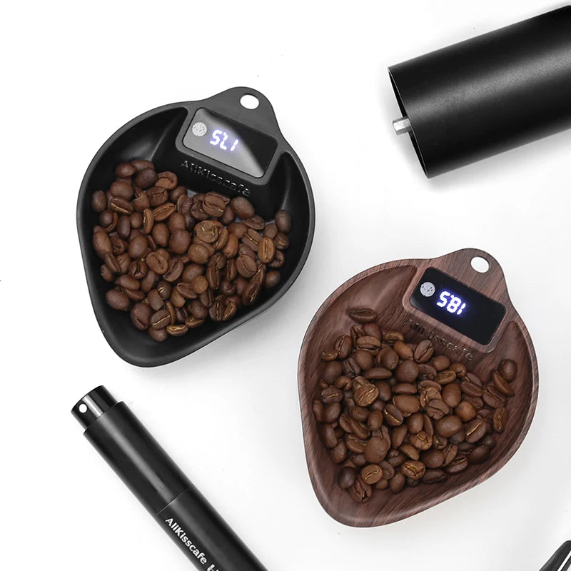 Coffee Scale Electronic Bean Measuring Scale ABS Espresso Weighing Display Tray Spray 0.1G Kitchen Barista Accessory