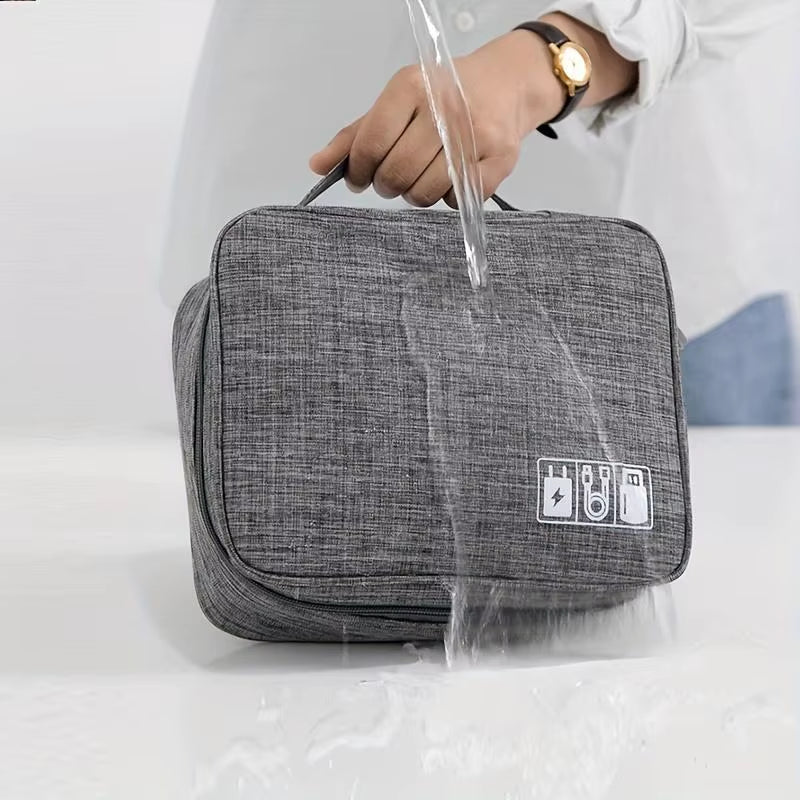 Portable Cable Storage Bag Waterproof Digital Electronic Organizer USB Data Line Charger Plug Storage Bag Travel Cable Organizer