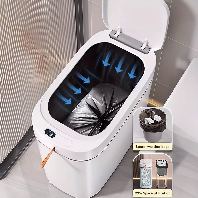 Smart Sensor Garbage Bathroom Trash Can Automatic Adsorption Bag Household Toilet Induction Waterproof Garbage Can Home Supplies