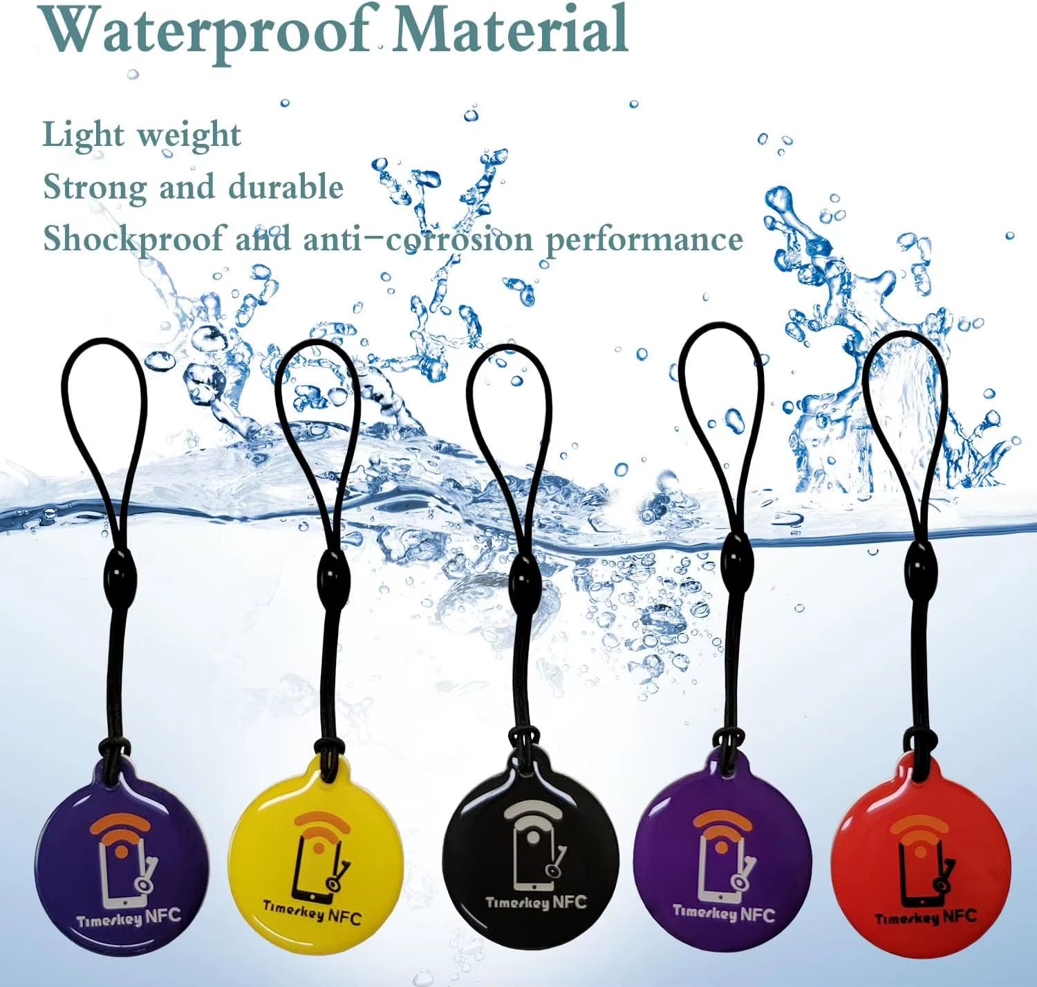 1Pc Epoxy Mini Card NTAG216 NFC Sticker 888 Bytes Proximity 13.56Mhz ISO14443A Small RFID Tag 42*26Cm Waterproof Keyfob Token