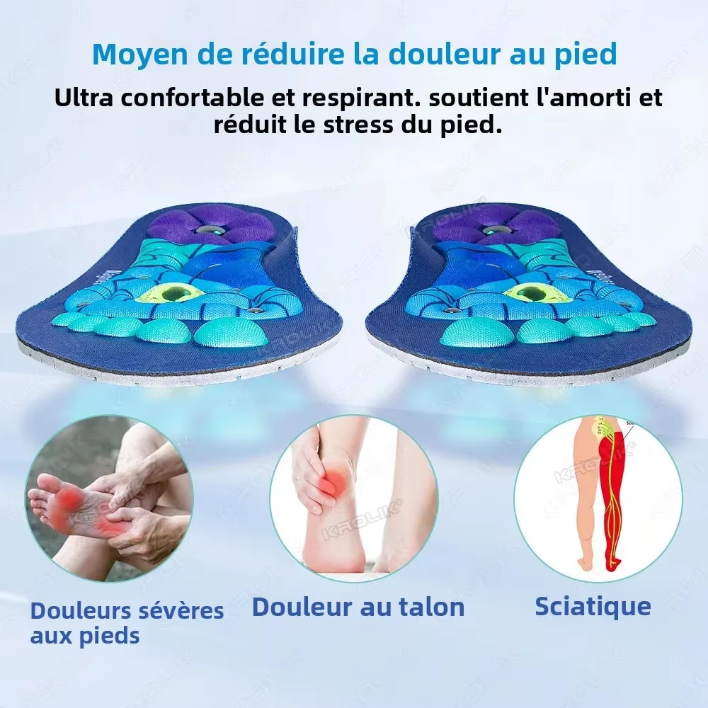 New Style 1 Pairs Magnetic Insoles EVA Massage Arch Support for Foot Pain Relief Slim Legs Acupressure Therapy Unisex Pads