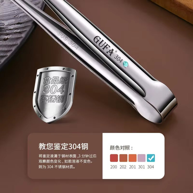 Stainless Steel Barbecue Tongs Japanese Bread Tongs Food Tongs Steak Tongs Lengthened Barbecue Tongs Kitchen Gadgets