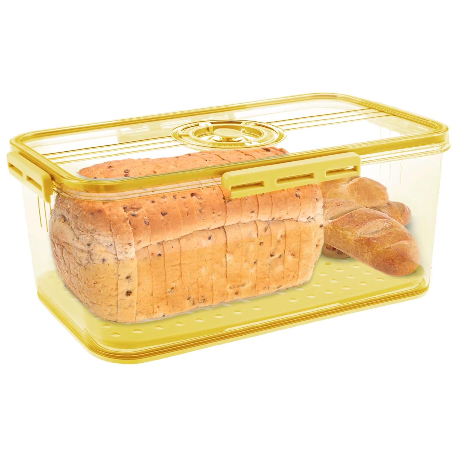Bread Preservation Box Sealing Bread Toast Storage Container Kitchen Food Keep Fresh Organizer with Snap Time Recording