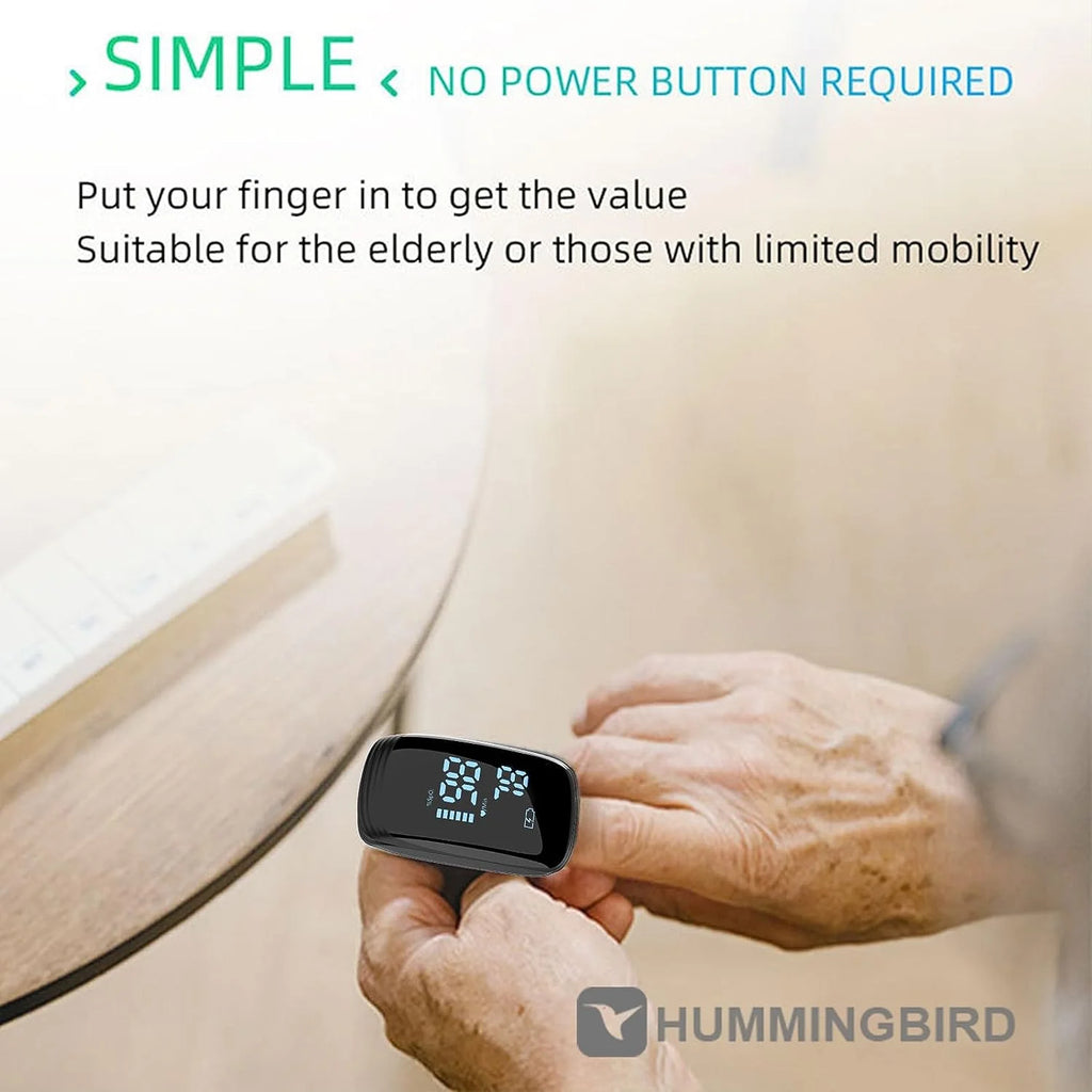 Pulse Oximeter Fingertip, Pulse Oximeter with Rechargeable, Oxygen Meter Finger Pulse Oximeter, Fingertip Blood Oxygen Saturation Monitor Rechargeable, Accurate Fast Spo2 Reading for Sports