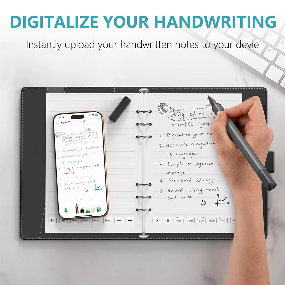Syncpen 4 Smart Pen with Digital Notebook Digital Pen Sync Pen Erasable Gel Pen Bluetooth Wireless OCR with Notepad