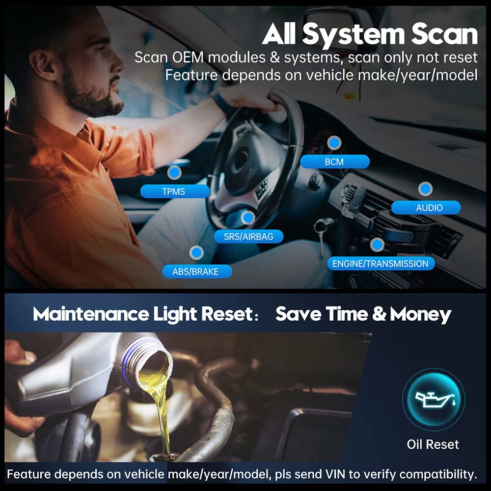 AD20 PRO OBD2 Scanner Wireless BT Car Diagnostic Tool with All System Scan Code Reader Clear Oil Reset for Iphone Android