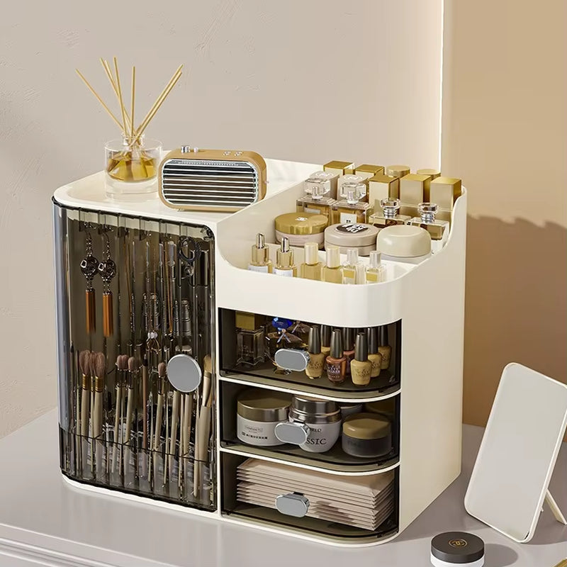 Cosmetics Storage Box Drawer Type Desk Storage Cabinet Dressing Table Sundries Storage Box Lipstick Facial Mask Storage Box