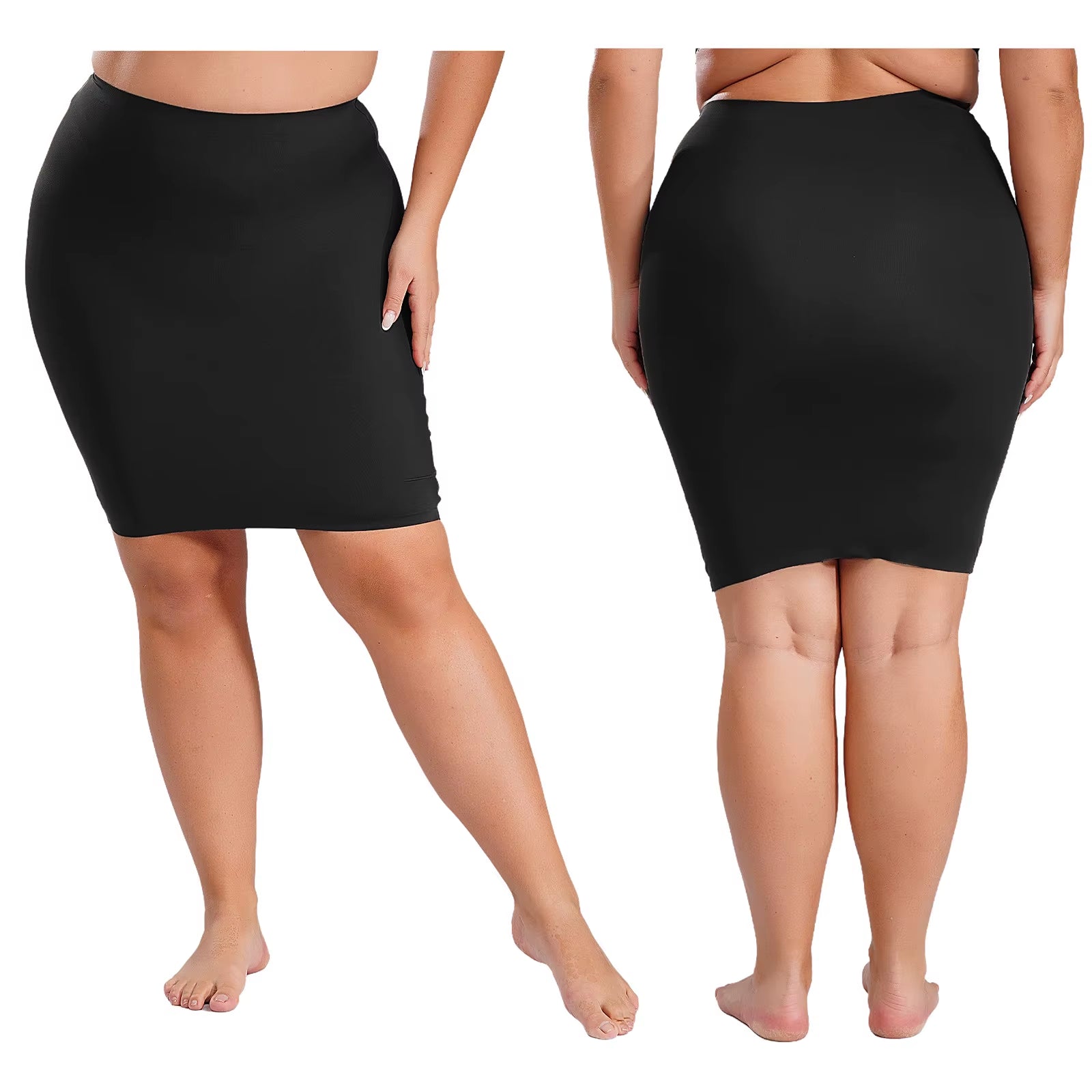 Sexy Women Tummy Control Body Shaper Skirt High Waist Shaperwear Underdress Seamless Plain Color Tight Fitting Shaper Skirt