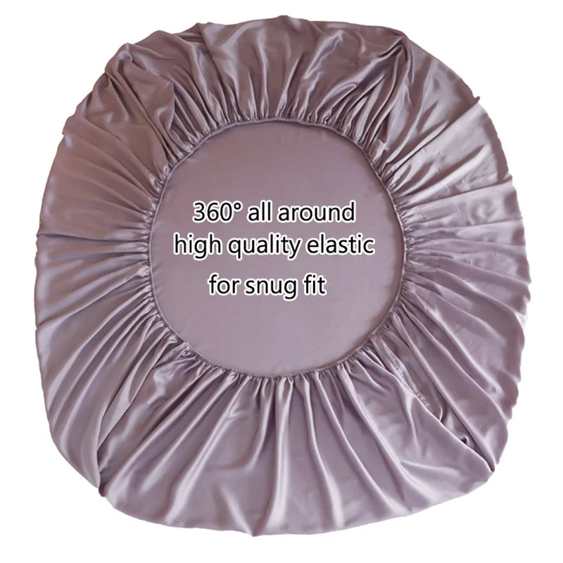 23Mm Mulberry Silk Fitted Sheets 100% 23 Momme Natural Silk Bed Sheet Luxury Smooth Mattress Cover Breathable Soft Bedding Sheet