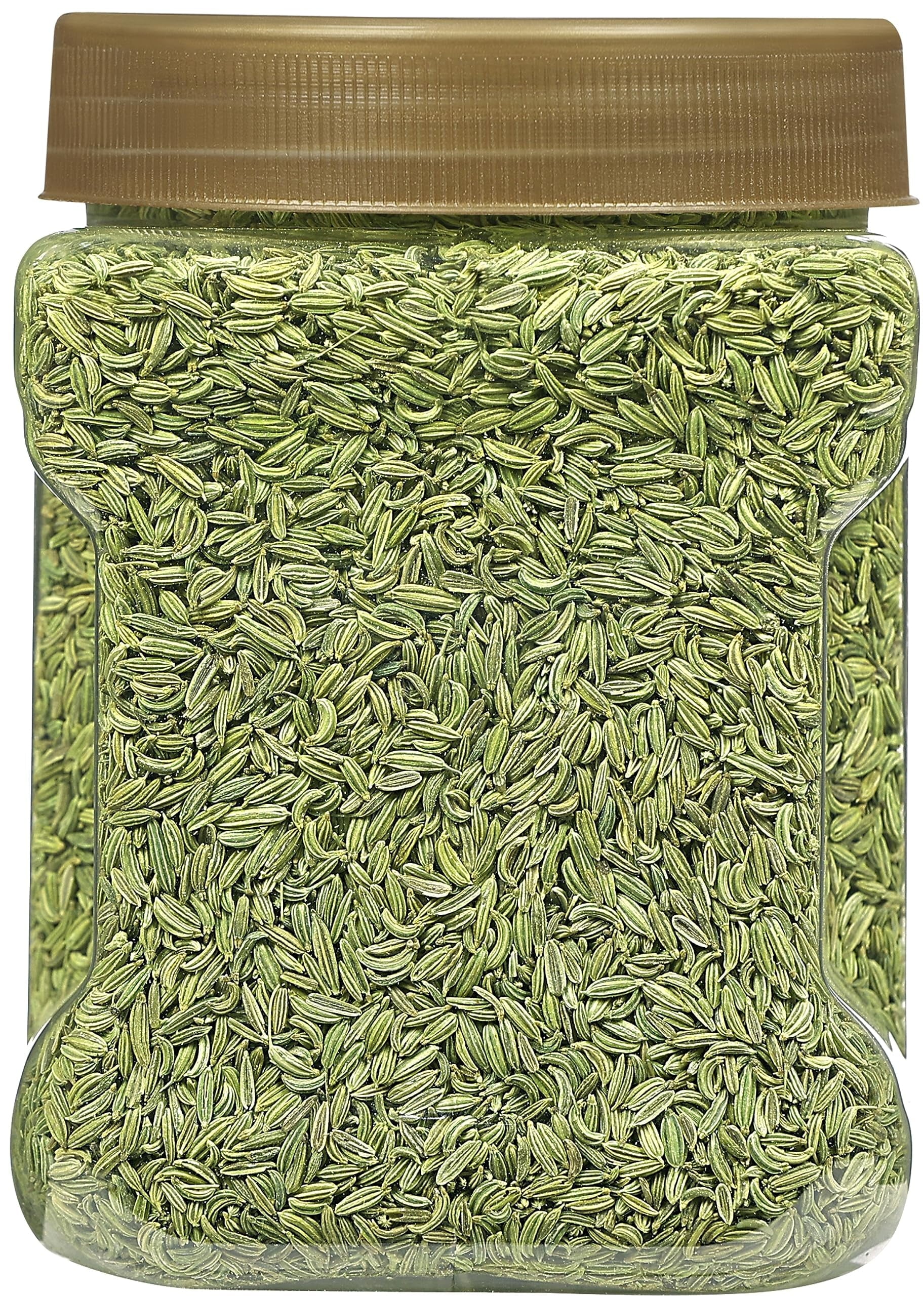 Fennel Seeds (Saunf Sabut) Whole Spice 16Oz (1Lb) 454G PET Jar ~ All Natural | Gluten Friendly | NON-GMO | Vegan | Kosher | Indian Origin