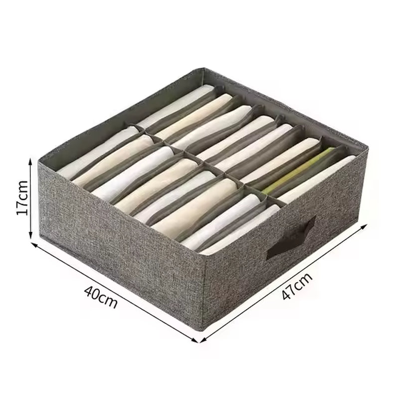 Closets Clothes Organizer Pants Jeans Storage Box Cabinet Organizer Drawers Underwear Socks T-Shirt Wardrobe Storage Organiser