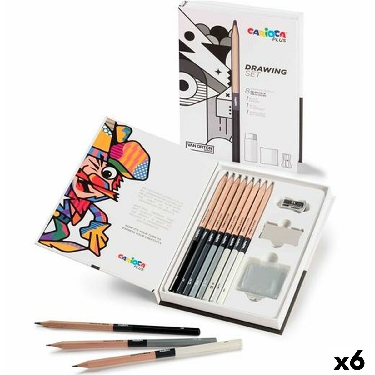 Drawing Set Carioca PLUS DRAWING (6 Units)-0