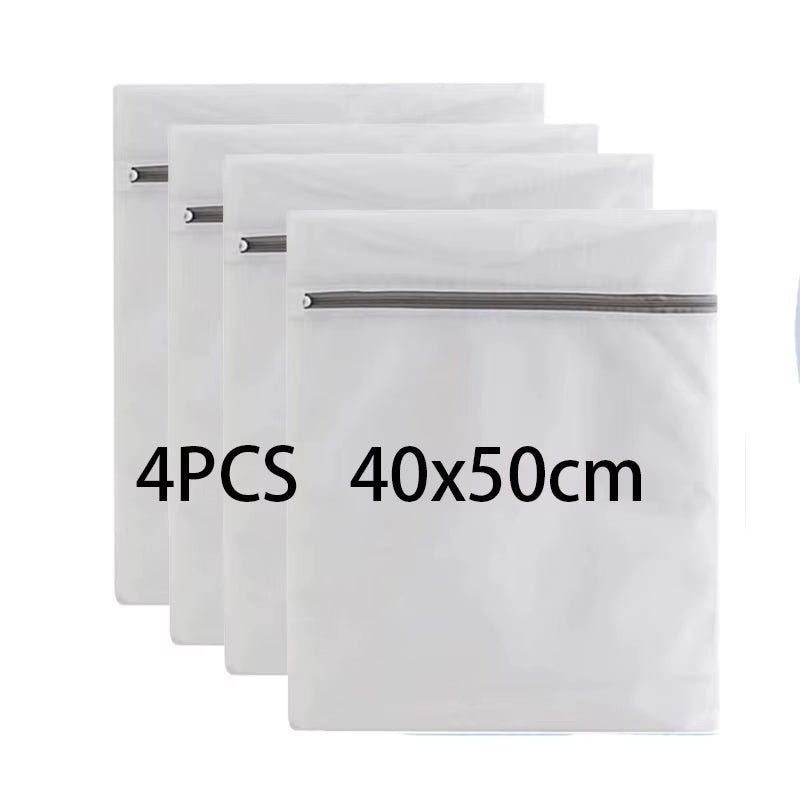 4/3 Pcs Mesh Laundry Bags Set Delicate Lingerie Wash Bags Anti-Deformation Winding College Dormitory Dirty Clothes Storage Bags