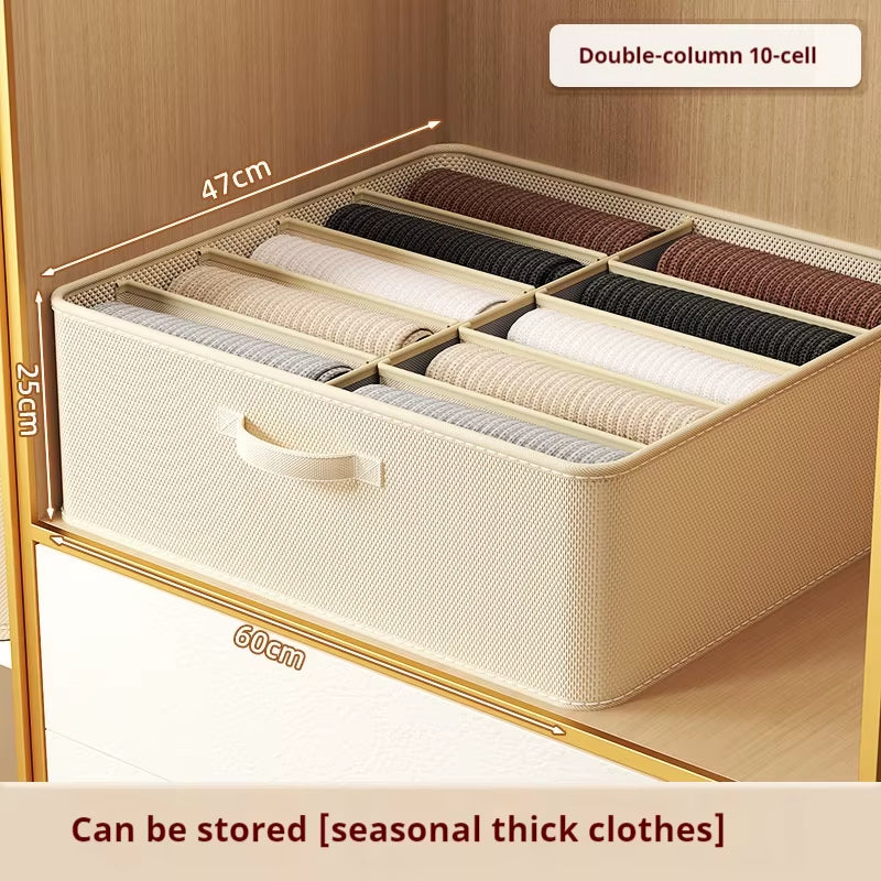 24 Grids Pants Sweater T-Shirt Jeans Storage Box Wardrobe Clothes Storage Organizer with Board Cabinet Drawer Storage Boxes
