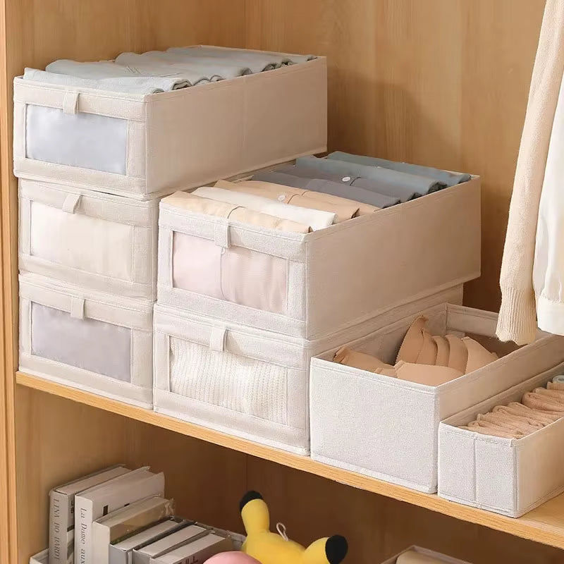 1PC Visible Wardrobe Storage Organizers Cabinet Drawer Clothes Storage Box for T-Shirts Jeans Underwear Pants Organizer Box