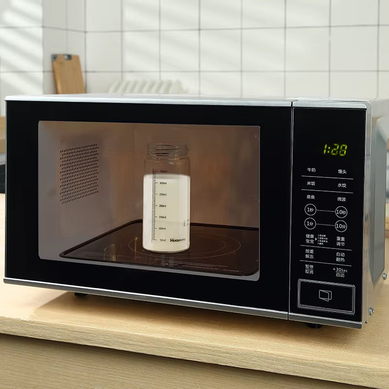 Portable Glass Water Bottle Hot Milk Bottle Graduated Cup with Lid Refrigerated Milk Tea Cup Outdoor Sports Water Bottle