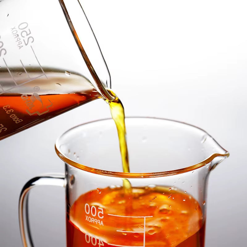 50~1000Ml with Handle Measuring Cup High Borosilicate Glass Clear Scale Cup Laboratory Beaker Kitchen Baking Measuring Mug