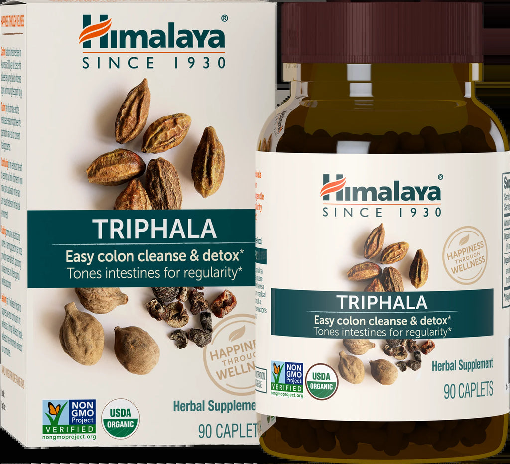 Organic Triphala, Colon Cleanse & Digestive Supplement for Occasional Constipation, 90 Caplets, 3 Month Supply