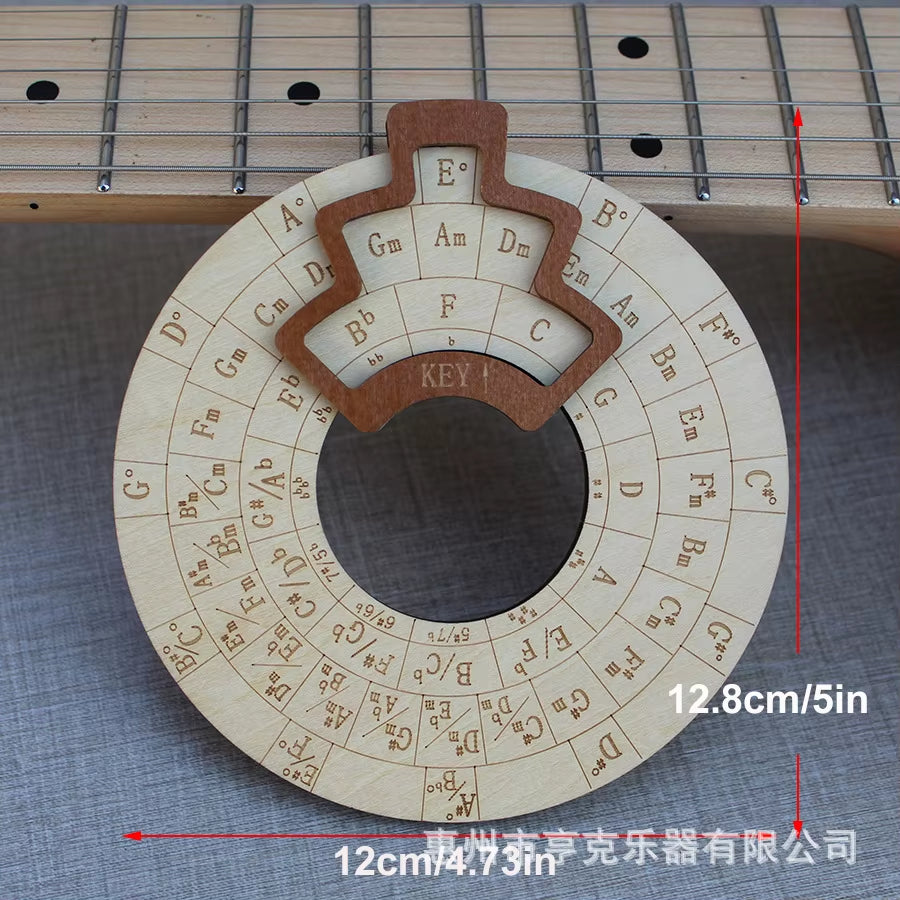 Circle of Fifths Chord Wheel Tool Scale Chart Music Theory Learning Aid for Musicians Guitarists Music Learning Accessories