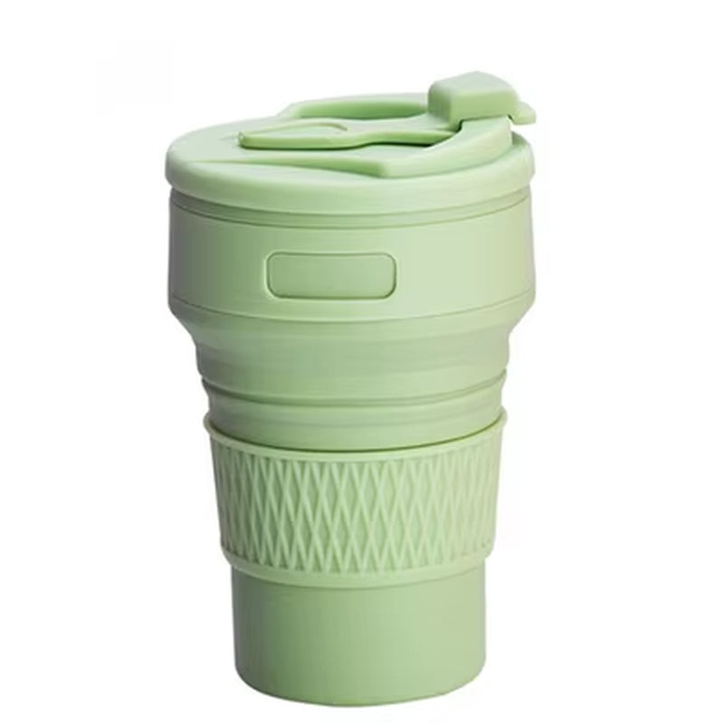 Silicone Folding Water Cup Portable Travel Sports Cup Outdoor Camping Portable Folding Coffee Cup Accompanying Water Cup