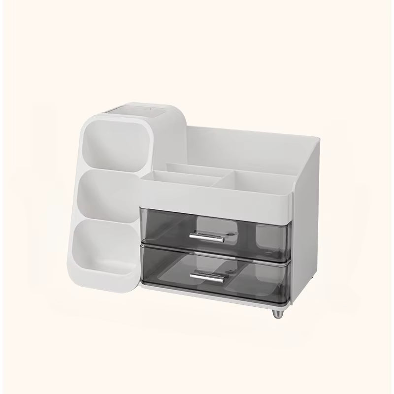 Slant Insertion Cosmetic Storage Box, Dressing Table Desktop, Large Capacity Skincare Shelf, Stationery Storage Box, Pen Holder