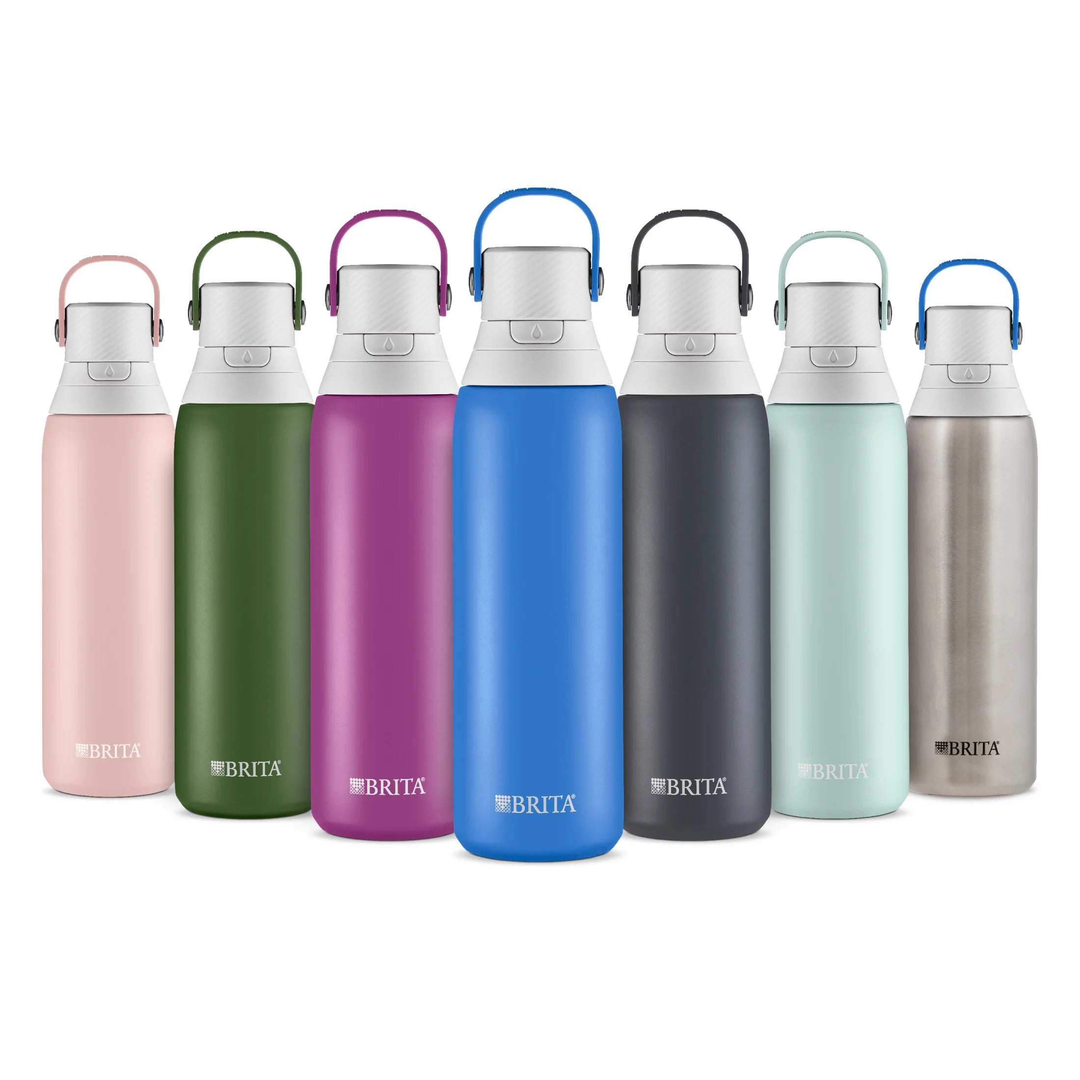 20 Oz Carbon Premium Stainless Steel Leak Proof Filtered Insulated Water Bottle with Straw