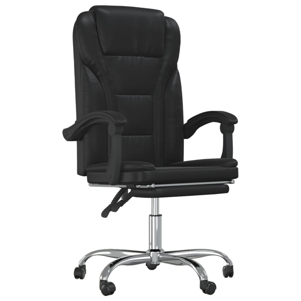 NNEVL Reclining Office Chair Black Faux Leather-1