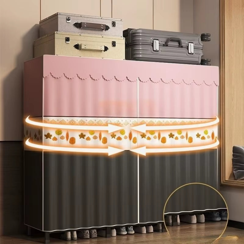 Sturdy Frame Folding Clothes Wardrobe Durable Tool Free Assembly Portable Storage Closet Bedroom Apartment Rental Furniture