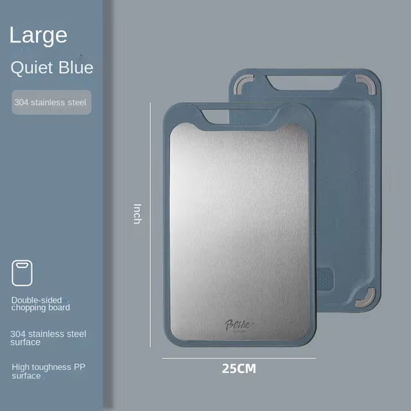 304 Stainless Steel Cutting Board Double-Sided Chopping Board Kitchen Fruit Cutting Board Kitchen Rolling Chopping Board