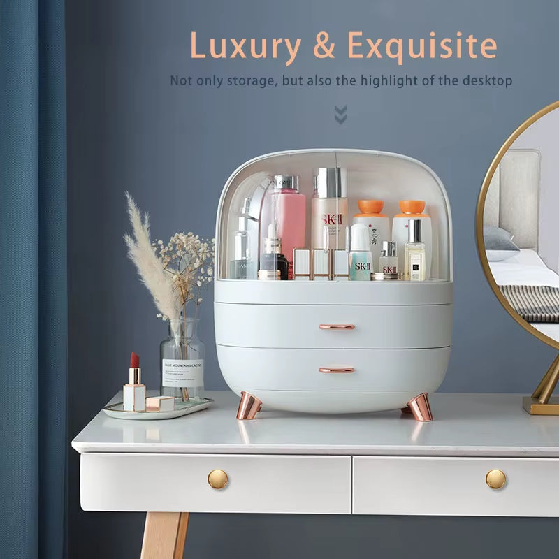 Makeup Container Polish Box Desktop Storage Organizer Makeup Drawer Large Box Cosmetic Capacity Storage Nail Jewelry Organizer