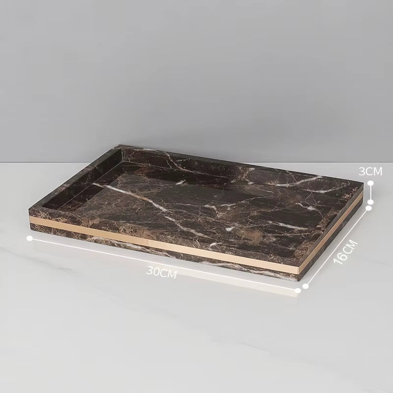 Emperador Dark Natural Marble Bathroom Set Luxury Stone Toothbrush Holder Tooth Mug Soap Dispenser Bathroom Accessories