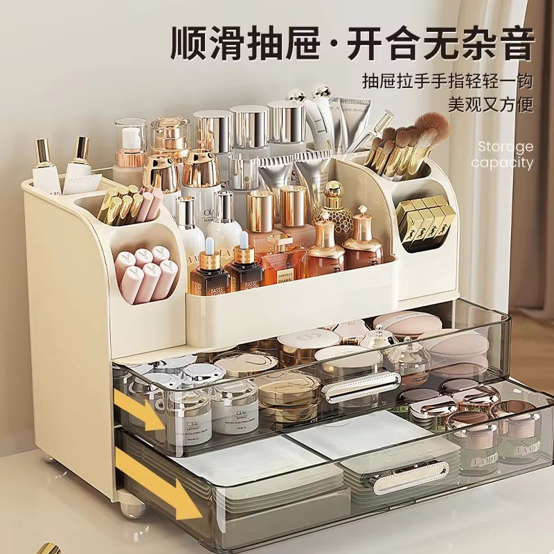Desktop Cosmetics Storage Box, Makeup Box, High-End Dressing Table, Skincare Product Sorting Box, Dressing Table Storage Rack