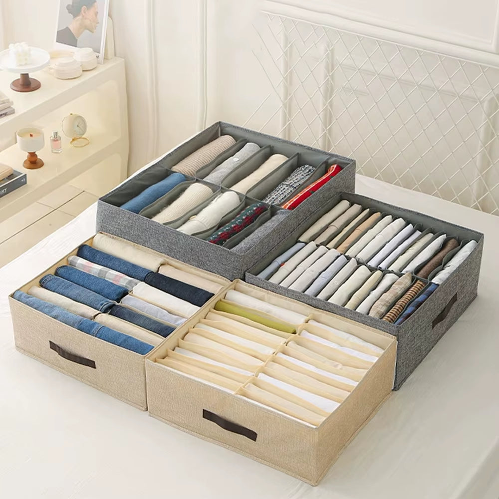 Closets Clothes Organizer Pants Jeans Storage Box Cabinet Organizer Drawers Underwear Socks T-Shirt Wardrobe Storage Organiser