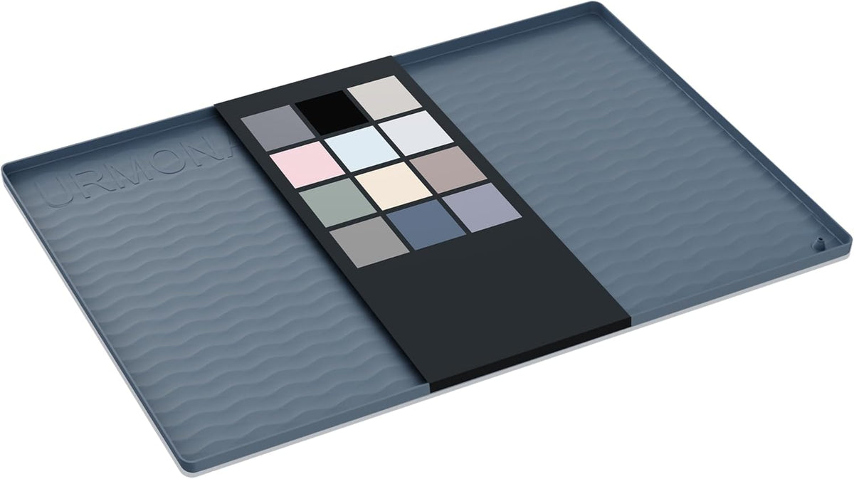 Waterproof Silicone under Sink Mat 55 W X 78 L Cm Shelf Liner for Kitchen and Bathroom, Cabinet and Counter Protector, Storage & Organizers, Litter Mat (Dark Grey)