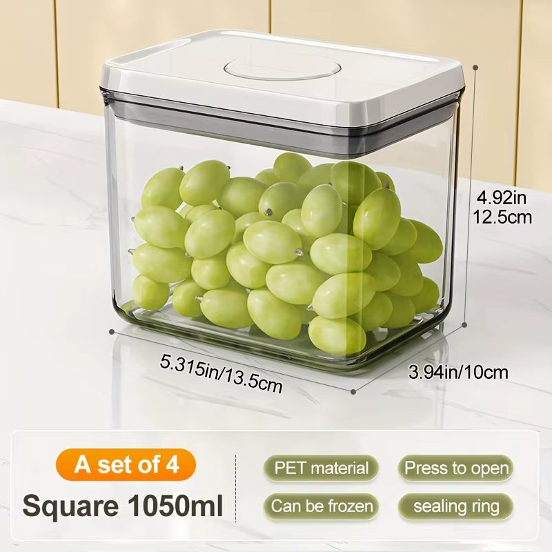 35.5Oz Airtight Food Storage Containers with Lids - Bpa-Free, Press-To-Seal Design for Snacks, Cookies, Grains, Fruits