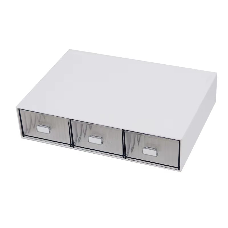 Ins Acrylic Pen Holder Storage Box Desktop Stationery Pen Box Office Transparent Large-Capacity Drawer Makeup Organizer Cosmetic