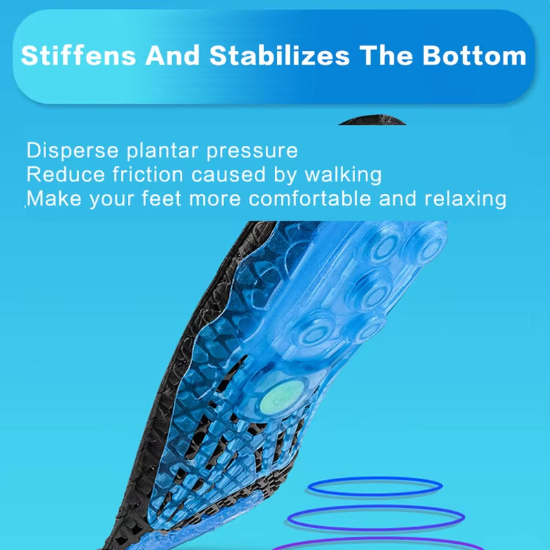 Running Sport Basketball Insoles Silicone EVA Insoles Silicone Shoes Pads for Plantar Heel Shock Absorption Pads Soles Insert