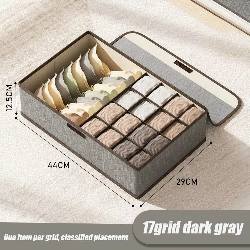 1Pcs Washable Underwear Storage Compartments Drawer Type Three in One Wardrobe Organizer Clothes Foldable Socks Home Organizer