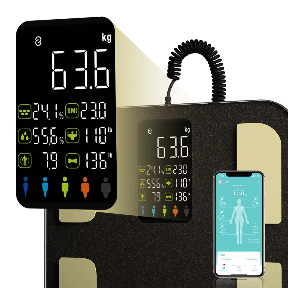 Smart Bioimpedance Scale New Smart Body Composition Scale Digital Scale Body Fat Weight Scale Balance Bioimpedance Scale