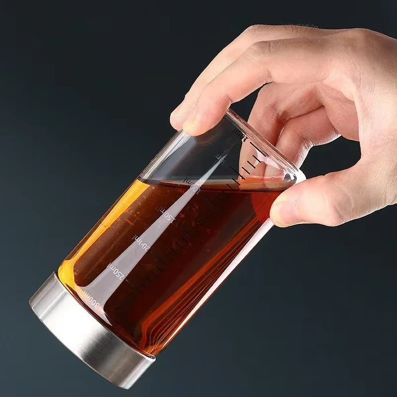 100-500Ml High Borosilicate Glass Bottle with Scale Heat-Resistant Glass Seal Jar Kitchen Seasoning Spices Storage Bottle Gadget