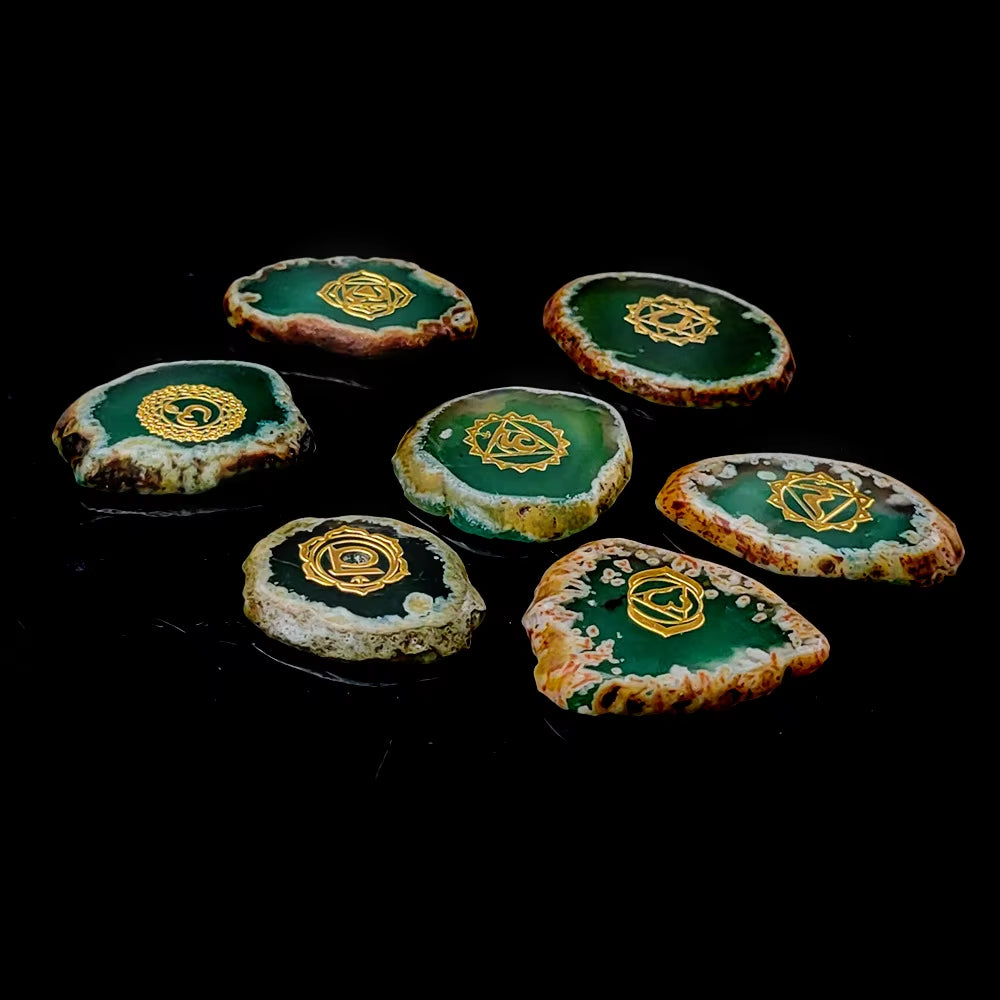 7 Chakra Set Reiki Natural Crystal Healing Energy Balance Colorful Irregular Stones Yoga Symbol Ornament DIY Home Decor