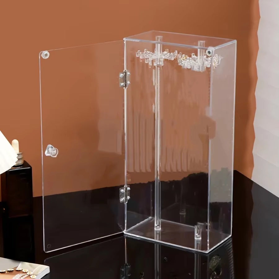 1Pc Acrylic Necklace Storage Box, Household Jewelry Bracelet Pendant Display Stand Large Capacity, Ideal Choice for Gifts