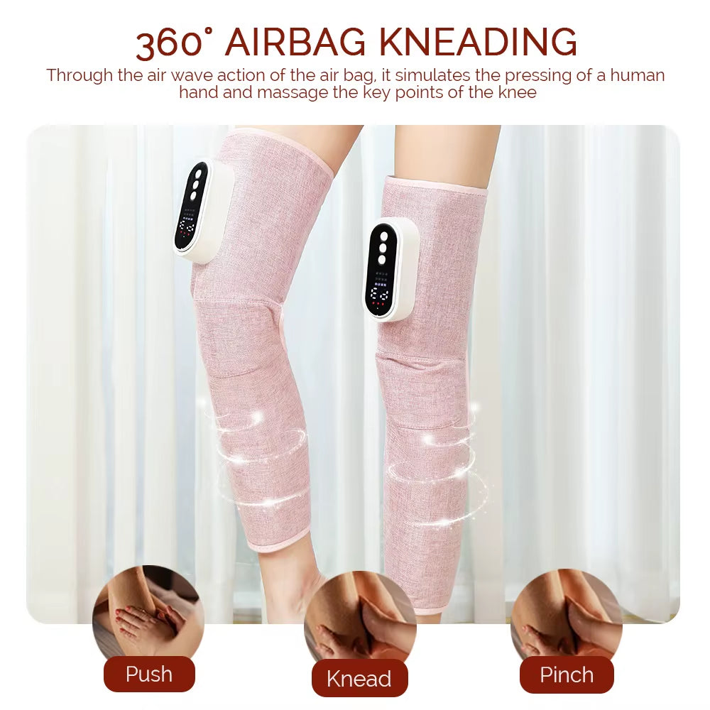 Electric Leg and Knee Massager Wireless Thigh Calf Vibration Massager Air Pressure Leg Relaxation Kneading Massager